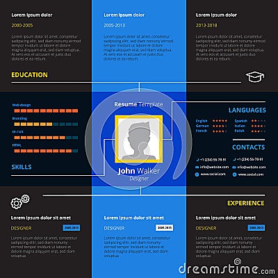 Resume Design Illustration Vector Illustration