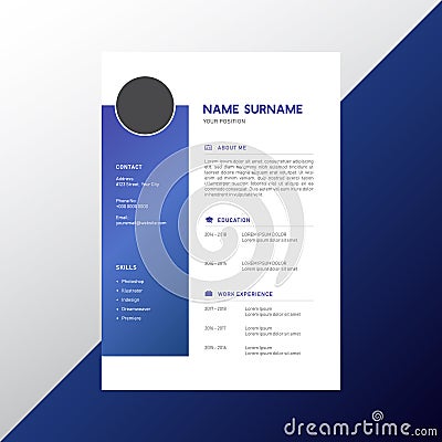 Resume Design Template Vector Illustration