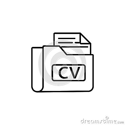 resume folder. Element of job interview icon for mobile concept and web apps. Thin line resume folder can be used for web and mobi Stock Photo