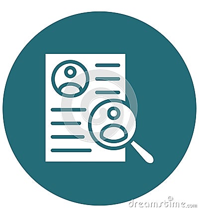 Resume Isolated Vector Icon That can be easily Modified or Edited. Stock Photo