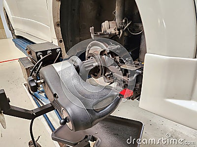 Resurface Brake Rotors brake repair car brake disc Stock Photo
