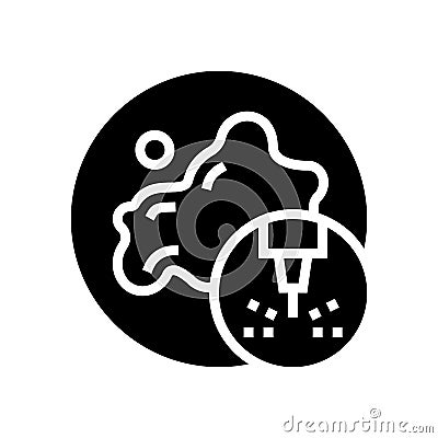 resurfacing laser glyph icon vector illustration Cartoon Illustration