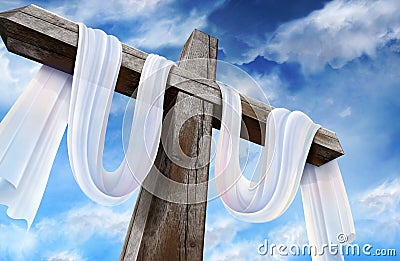 Resurrection cross Stock Photo