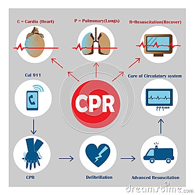 Resuscitation cpr Vector Illustration