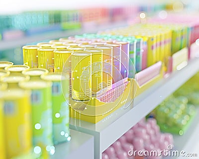 retail business implementing an inventory management system with integrated sensors to boost stock tracking accuracy and customer Cartoon Illustration
