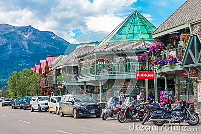 Retail Restaurant in Jasper National Park Editorial Stock Photo