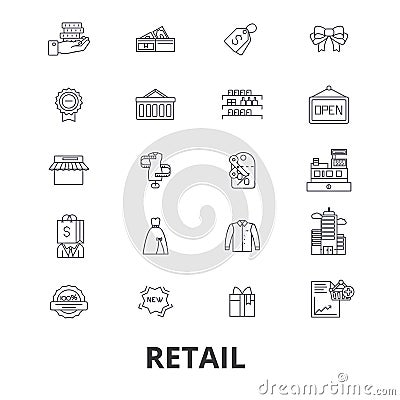 Retail related icons Vector Illustration