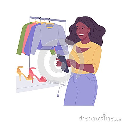 Retail software isolated cartoon vector illustrations. Vector Illustration