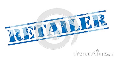 Retailer blue stamp Stock Photo