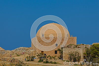 Rethymno, Greece - July 30, 2016: The Mosque of Sultan Ibrahim Editorial Stock Photo
