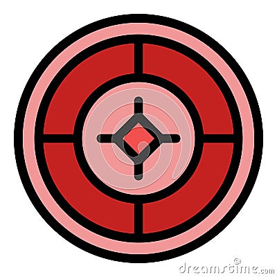 Reticle computer icon color outline vector Stock Photo