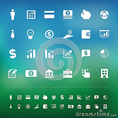 Retina business and finance finance icon set Vector Illustration