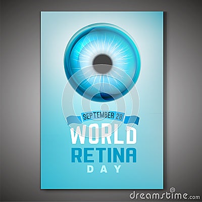 Retina Day Poster Vector Illustration