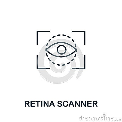 Retina Scanner icon from cyber security collection. Simple line Retina Scanner icon for templates, web design and infographics Stock Photo