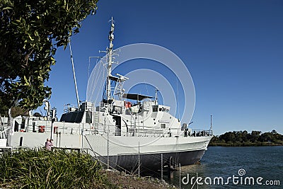 Retired Royal Australian Naval ship now museum. Editorial Stock Photo