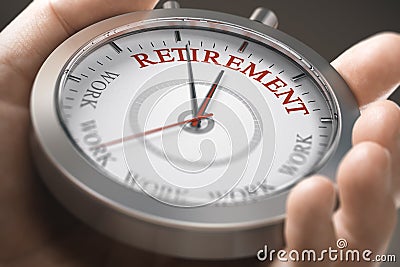 Retirement countdown. Time to retire Stock Photo