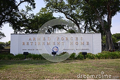 Armed Forces Retirement Home, Gulfport, MS Editorial Stock Photo