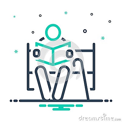 Mix icon for Retirement, evacuation and newspaper Vector Illustration