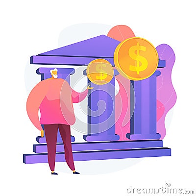 Retirement investment vector concept metaphor Vector Illustration