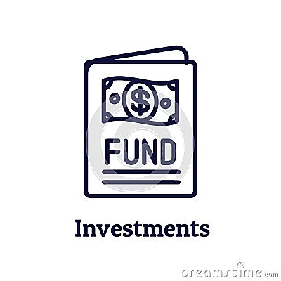 Retirement Investments and Dividend Income, Mutual Fund, IRA Icon set Vector Illustration
