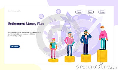 Retirement money plan Vector Illustration