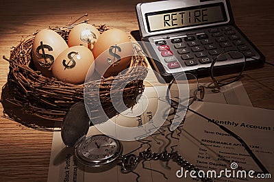 Retirement Nest Egg Stock Photo