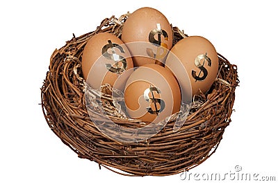 Retirement Nest Egg Stock Photo