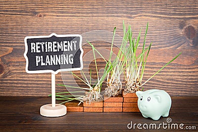 Retirement Planning. Education, career, health and insurance concept Stock Photo