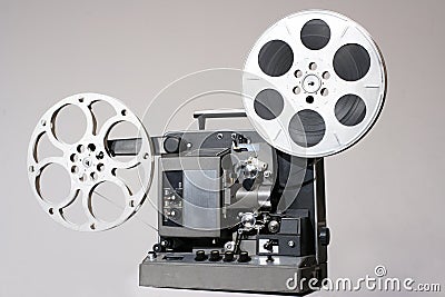 Retro 16mm Film Projector Stock Photo