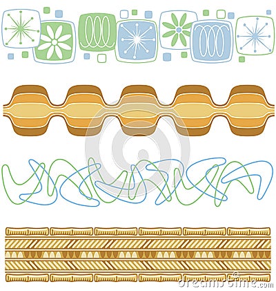 Retro 50s & 60s patterns Vector Illustration