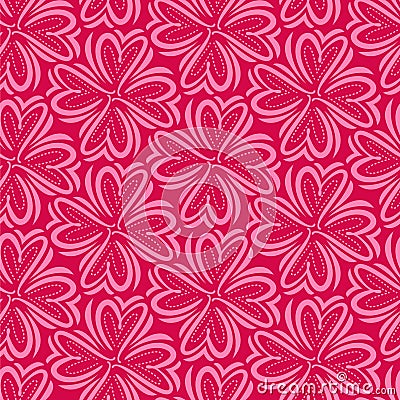 Retro abstract heart seamless pattern. Vector illustration for romantic nostalgia design. Can be used for wallpaper, cover fills, Cartoon Illustration