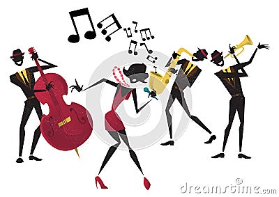 Retro Abstract Jazz Festival Poster Vector Illustration