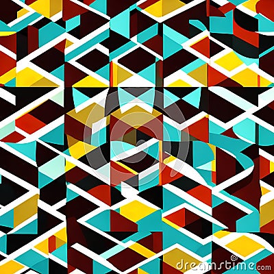 1056 Retro Abstract Patterns: A retro and vintage-inspired background featuring retro abstract patterns in retro colors that evo Stock Photo