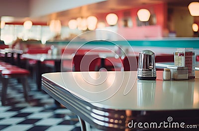 Retro american restaurant food. Generate Ai Stock Photo