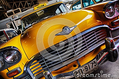 Retro American Taxi Editorial Stock Photo