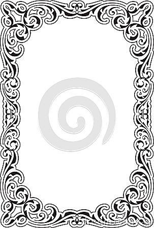 Retro aroque nice frame Vector Illustration