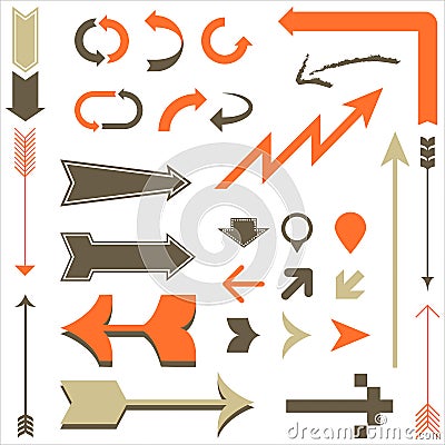 Retro Arrow Designs Vector Illustration