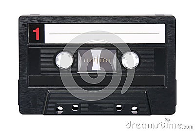 Retro audio tape isolated Stock Photo