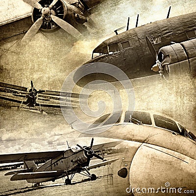 Retro aviation Stock Photo
