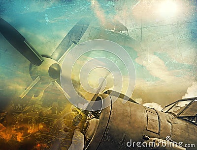 Retro aviation Stock Photo