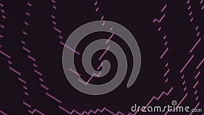 Retro background with moving 3d pixels. Design. Pixels move on background surface. Retro squares move on simple Stock Photo