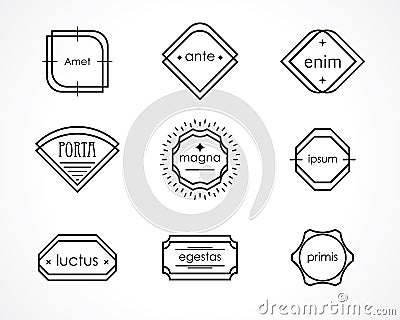 Retro badges and labels Vector Illustration