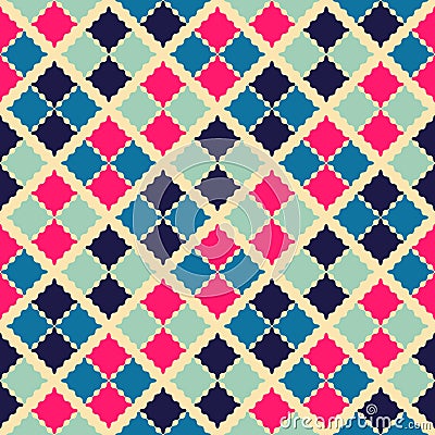 Retro beauty seamless pattern. illustration Cartoon Illustration