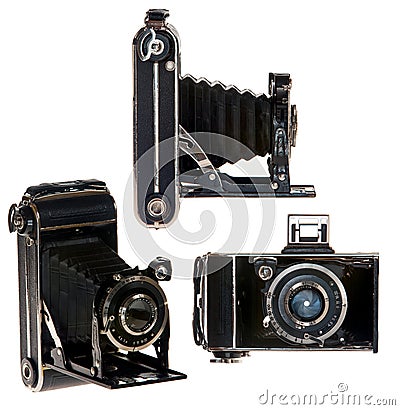 Retro bellows camera Stock Photo