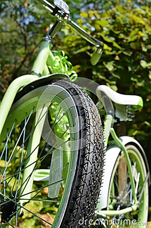 Retro bicycle - exercise more - get out and ride! Stock Photo