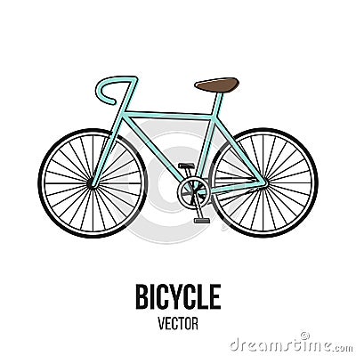 Retro Bicycle Sport Vector Isolate Element Vector Illustration