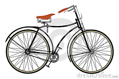 Retro bike Vector Illustration