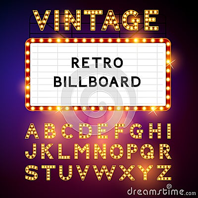 Retro Billboard Vector Vector Illustration