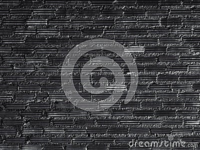 Black bricks wall background, abstract. Stock Photo