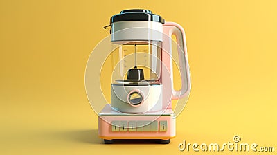 Minimalist 1980s Retro Blender - Hyper-realistic 3d Illustration Stock Photo